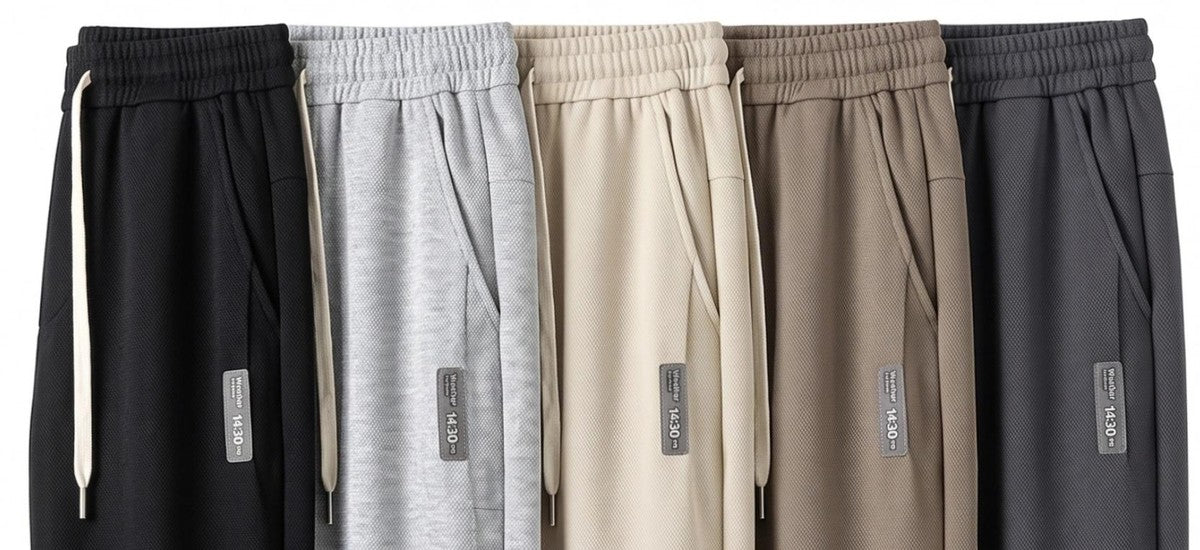 [Pague 3 Leve 5] Calça Apex Masculina em Algodão Texturizado e Poliéster de Alta Resistência com Etiqueta Industrial e Punhos Reforçados